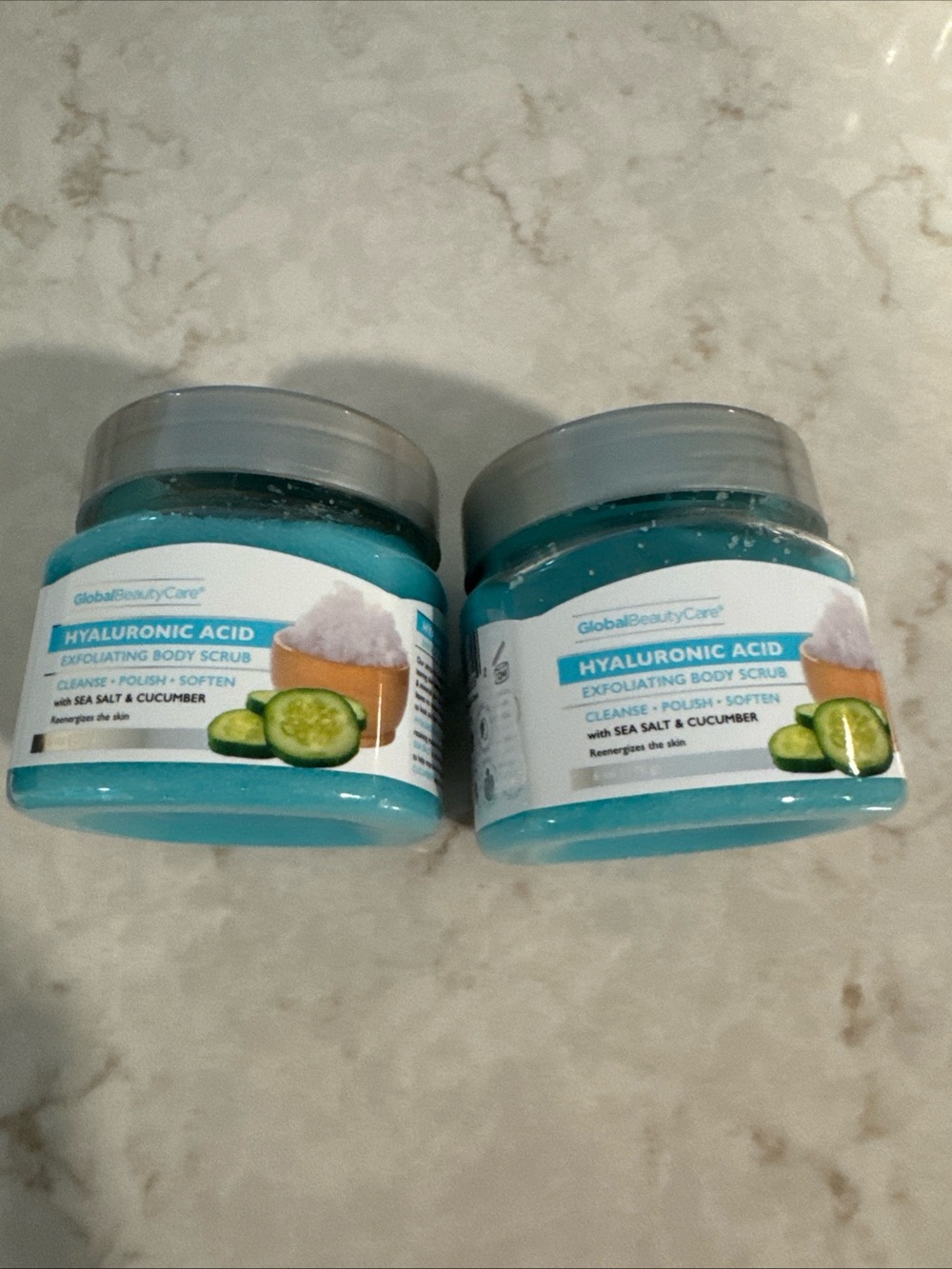🔥 Hyaluronic Acid Exfoliating Body Scrub - (Sea Salt & Cucumber)